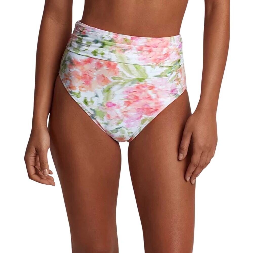 Lauren Ralph Lauren High Waist Bikini‎ Bottom Size 12 Floral Print NEW